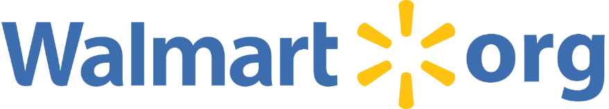 Walmart.org Logo, blue text with yellow star as period.